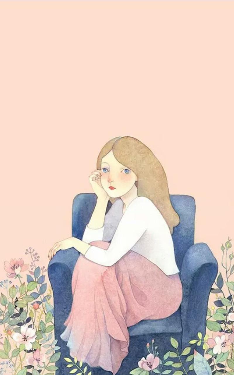 简约清新人物插画