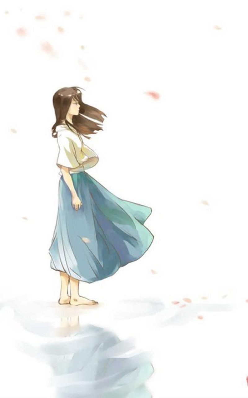 唯美少女小清新插画