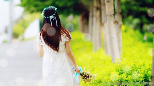 美如画的女生背影