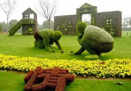 有生机的绿色园林