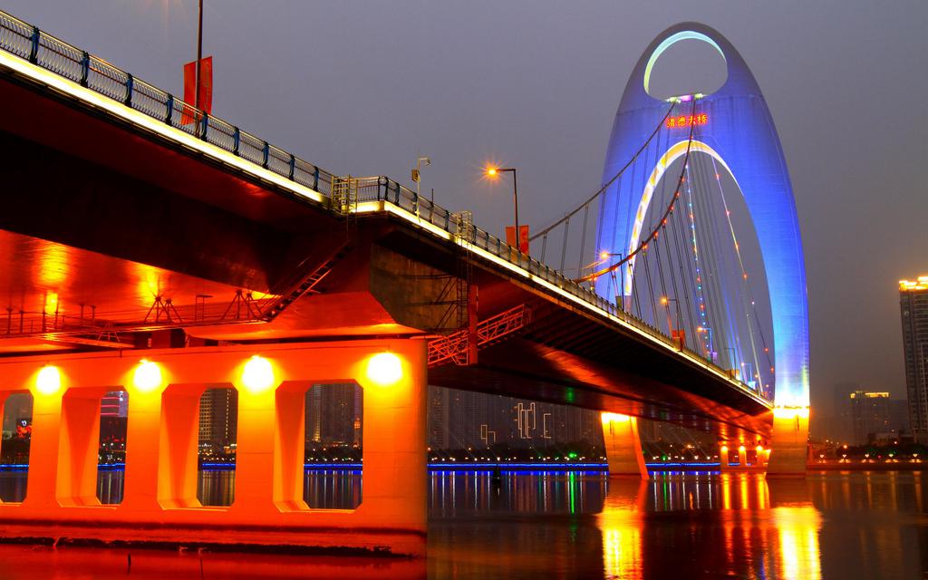 广州亚运村夜景