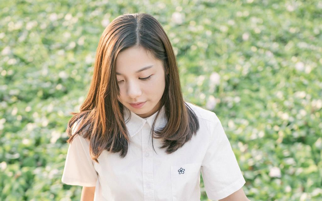 制服少女户外日系写真