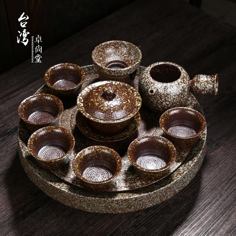 仿古的石头釉大盘茶具