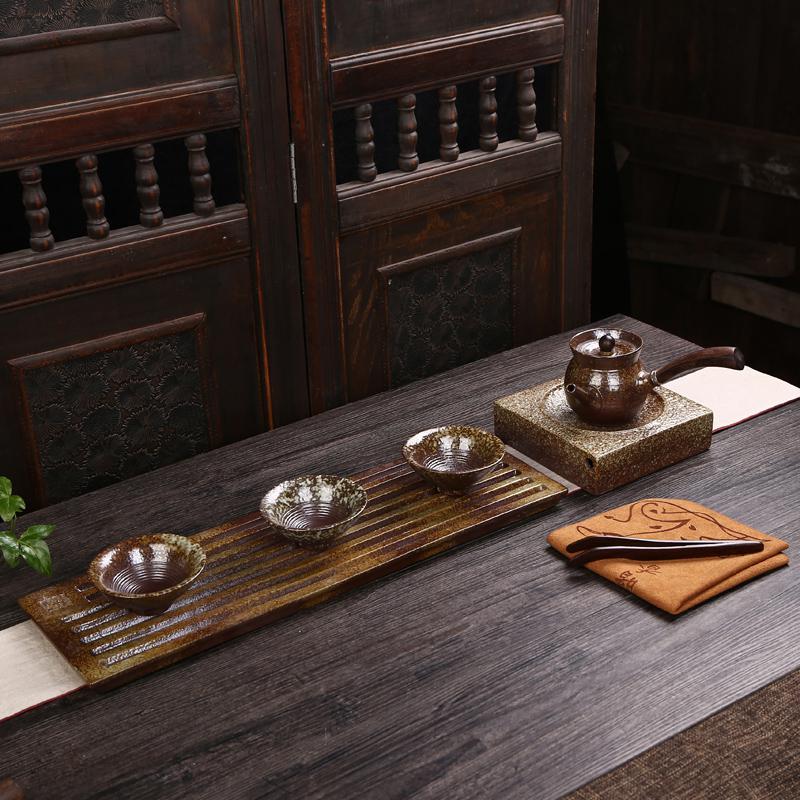 石头釉干泡茶具