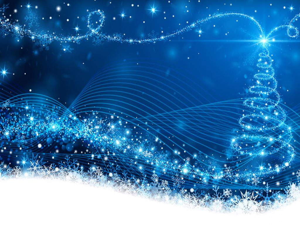 唯美蓝色系圣诞