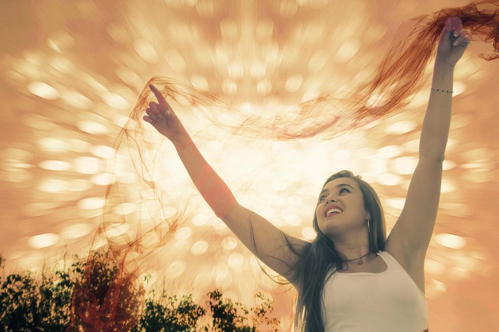 唯美暖色系女生