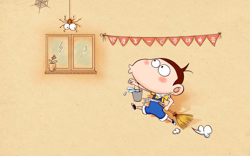 五一劳动节卡通