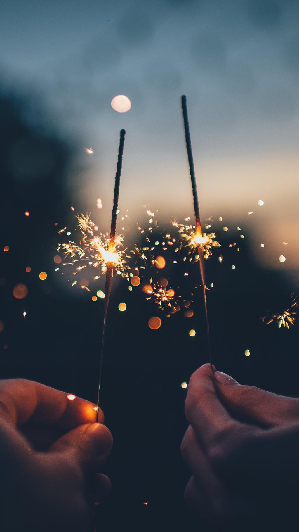 黑夜中的美丽烟花