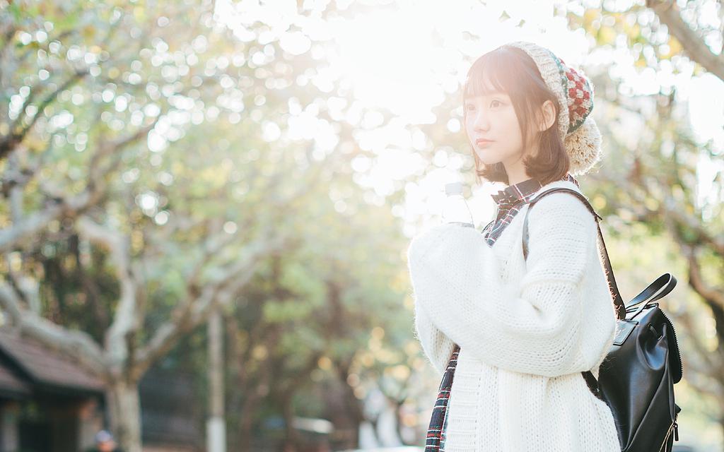 清新日系冬日少女写真