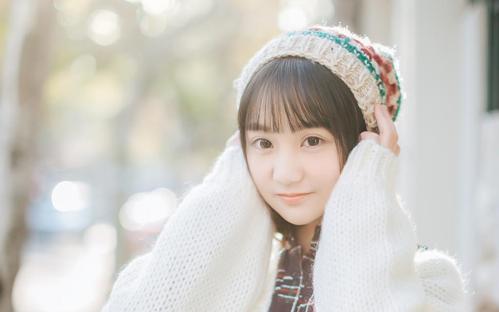 清新日系冬日少女写真