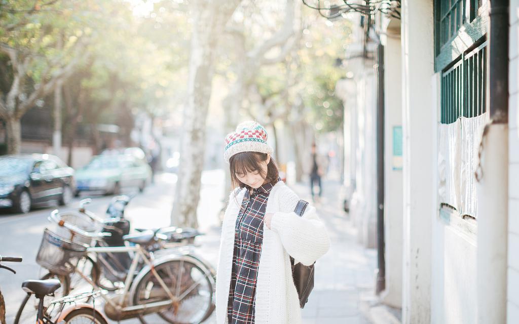 清新日系冬日少女写真