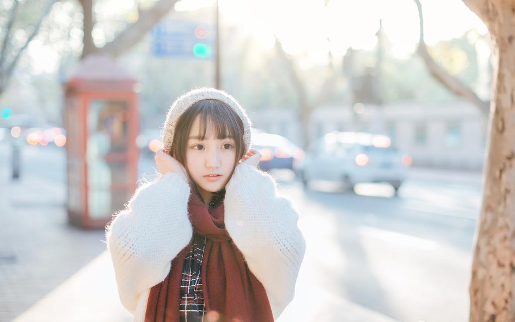 清新日系冬日少女写真
