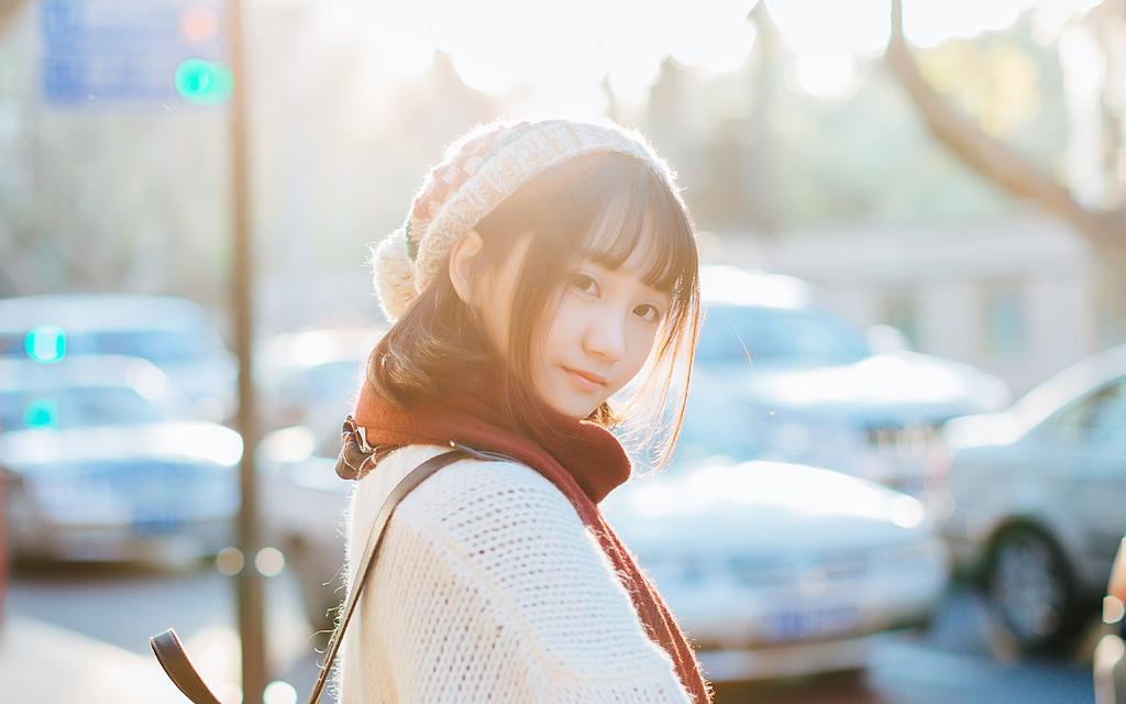 清新日系冬日少女写真