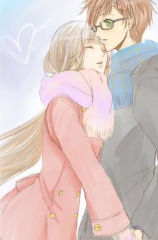 可爱二次元卡通情侣唯美图片-3