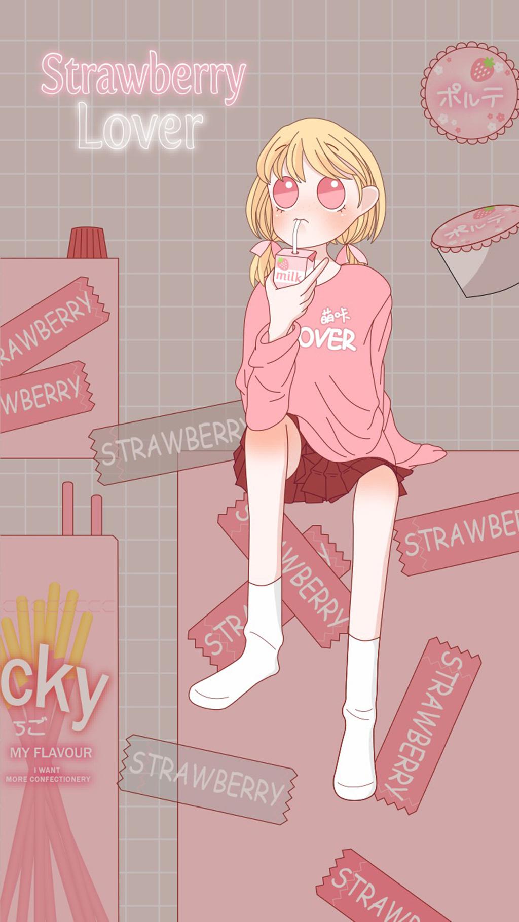 可爱的粉色系卡通