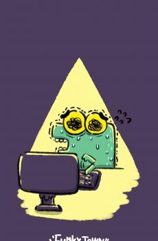 可爱的小鳄鱼卡通形象手机壁纸-4