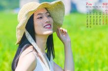 2018年7月清纯美女写真日历