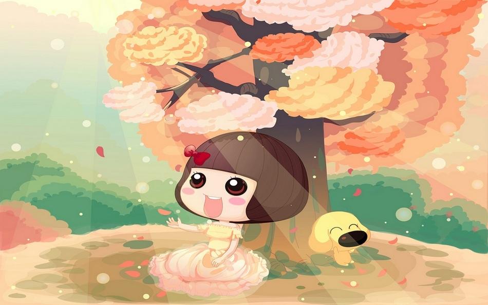 麦拉风美丽婚纱可爱卡通