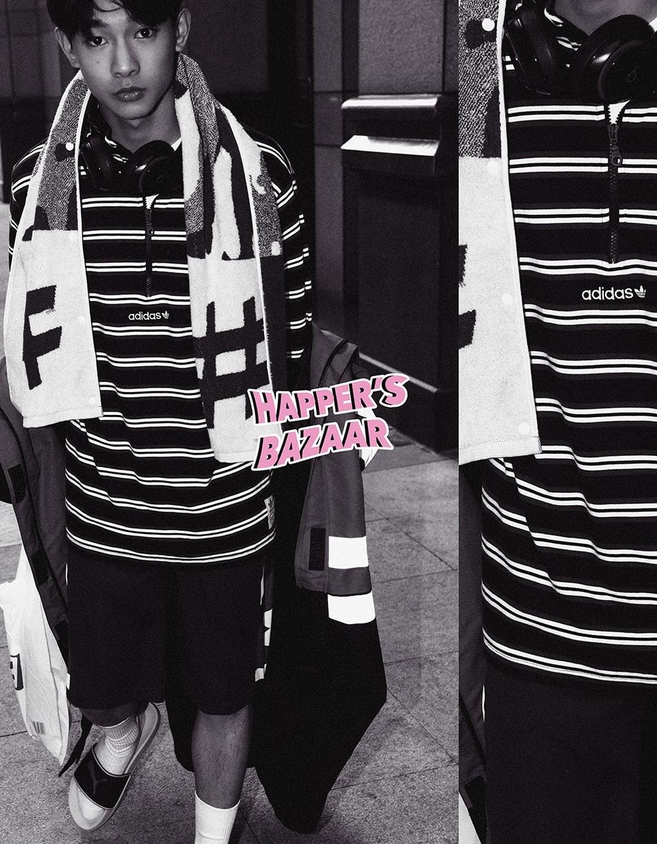 张宥浩《时尚芭莎》黑白写真