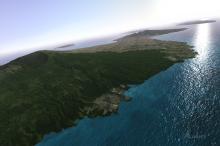 夏威夷空中俯视美景