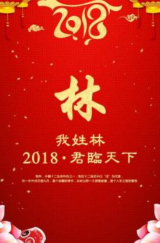 创意新年姓氏手机锁屏