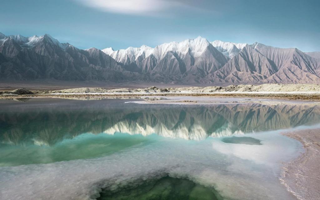 大柴旦翡翠湖青海网红打卡景点风光意境