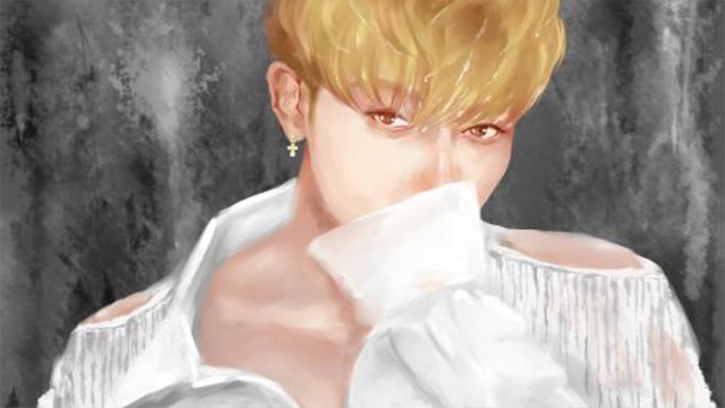 黄子韬微博背景插画