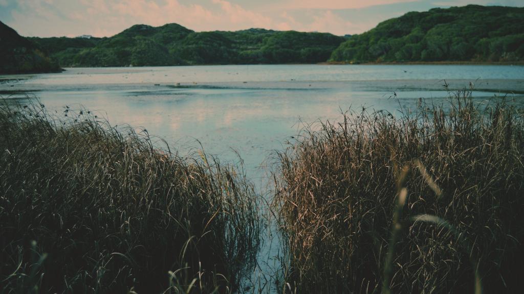 蓝得深沉的湖泊