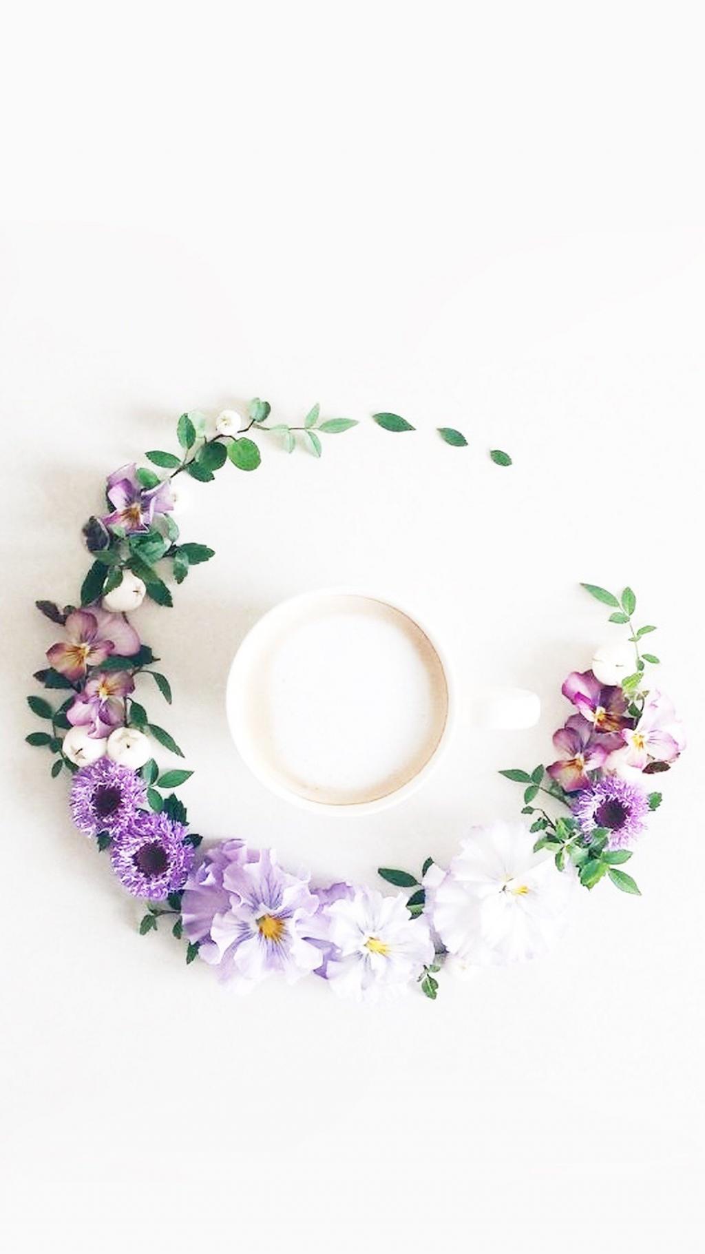 创意花环咖啡简约写真