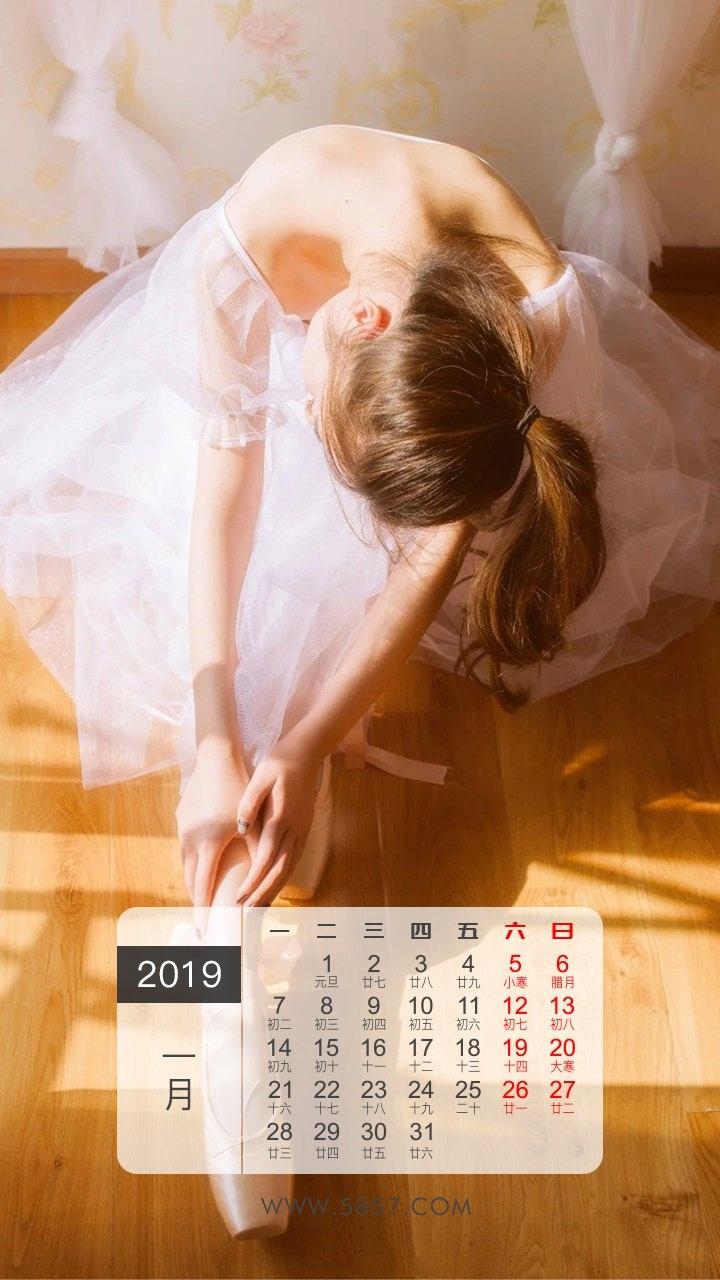 2019年1月性感舞蹈美女小姐姐日历