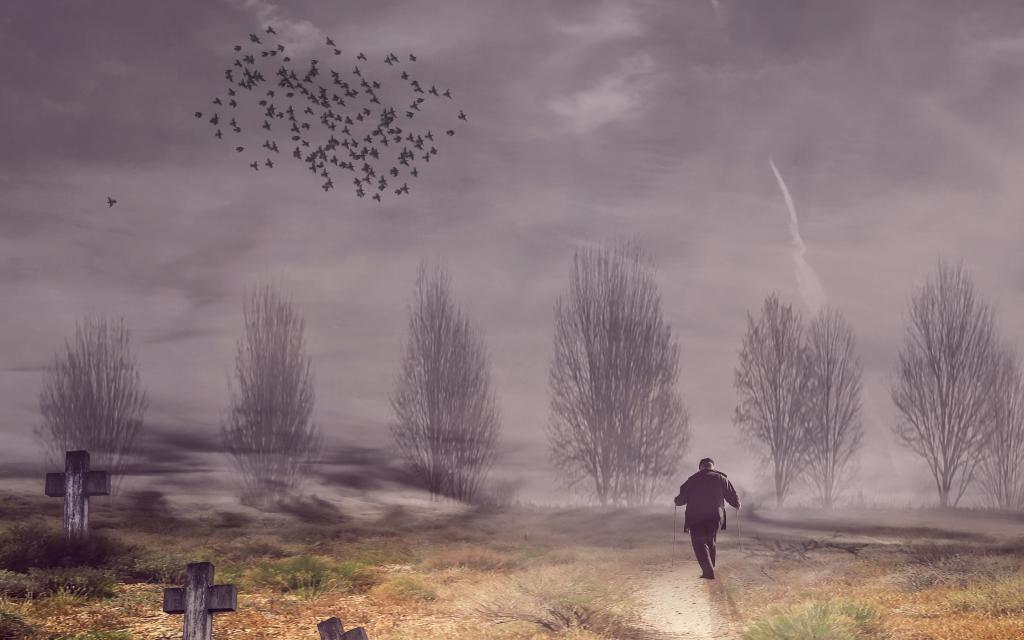 孤独凄凉的背影