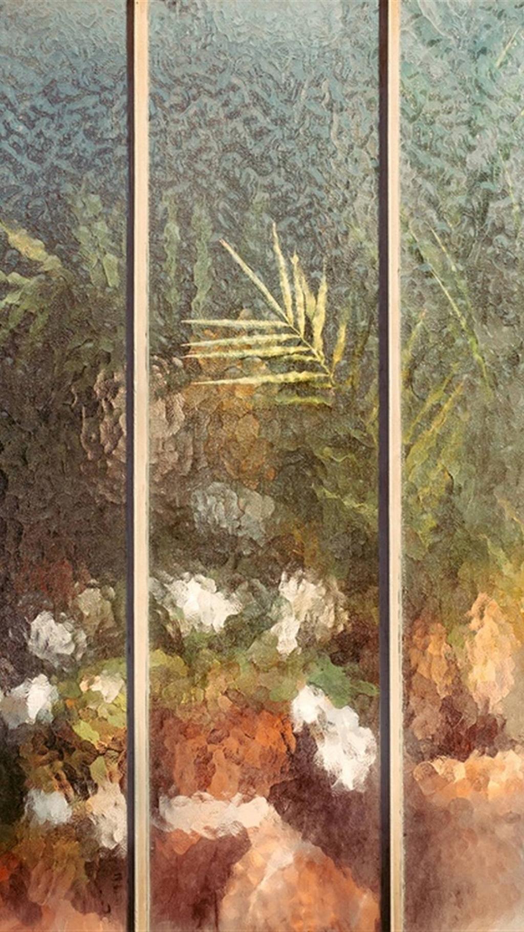 冬日温室里的植物