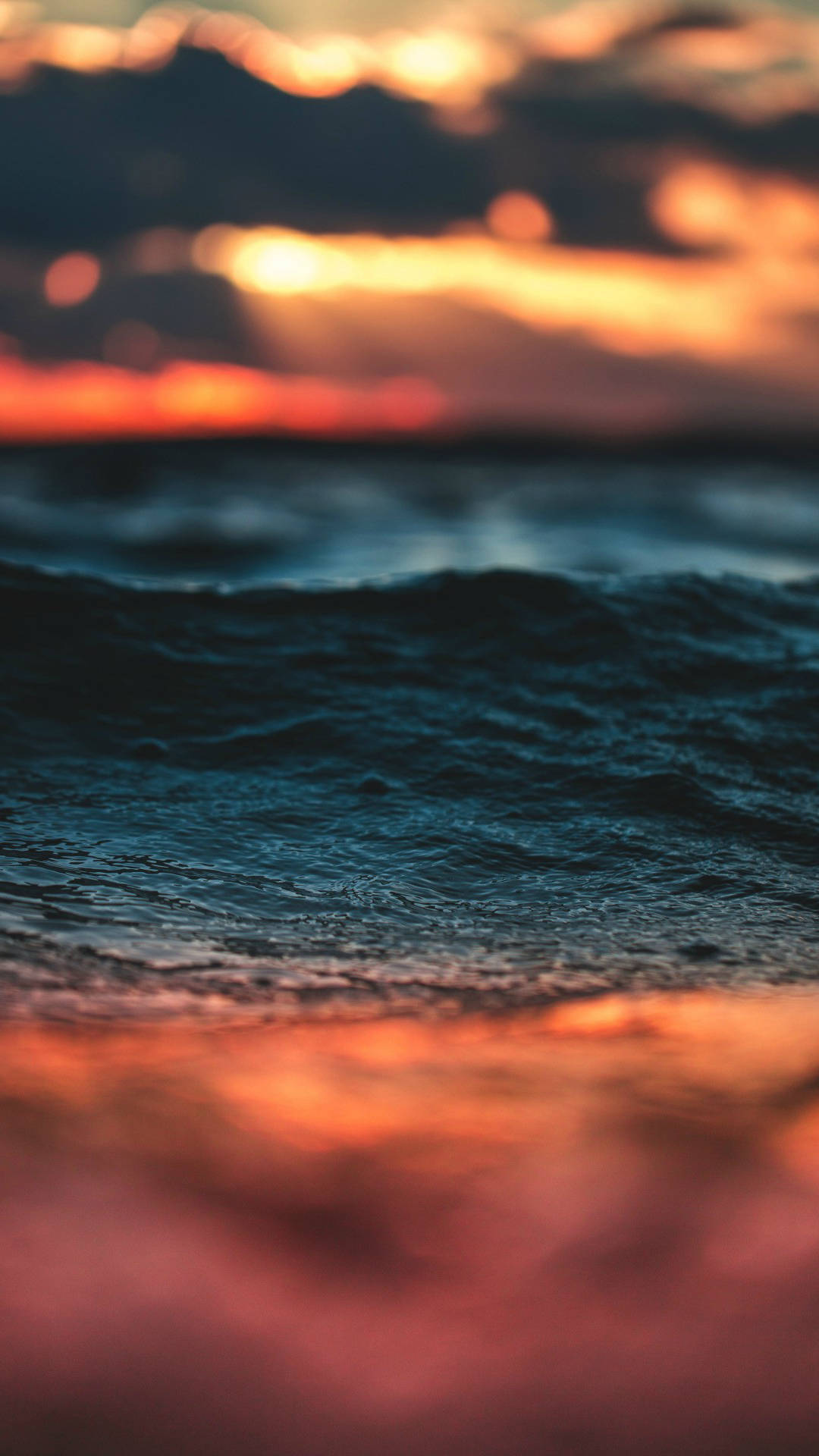 高清海面落日余晖唯美风景