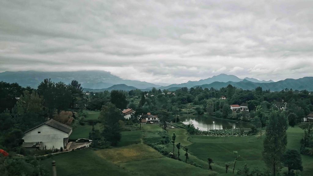 高铁上窗外的风光景色