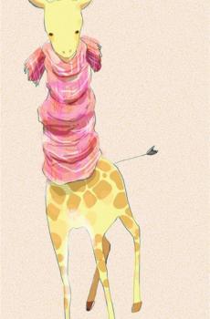 可爱长颈鹿卡通插画-4