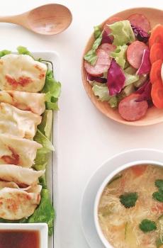 丰富早餐蔬菜沙拉美食-5