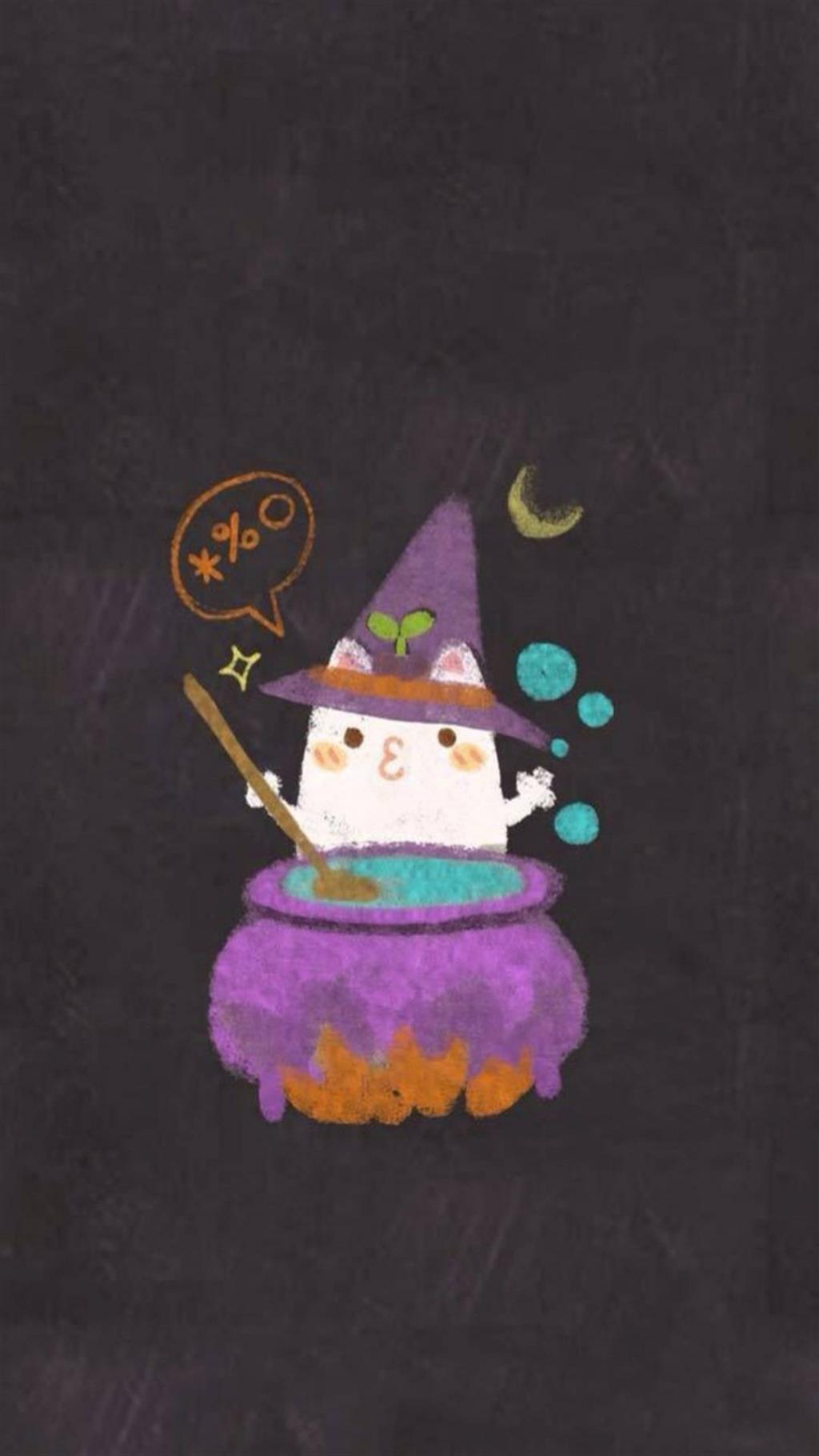 可爱卡通万圣节锁屏