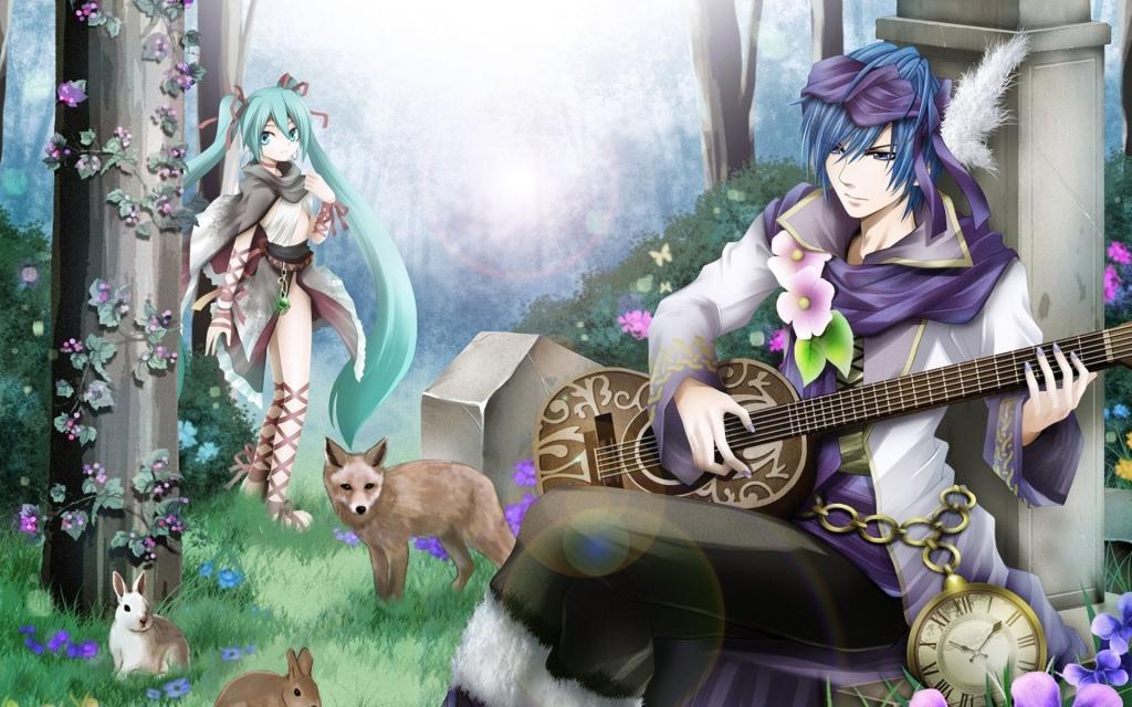 吉它音乐动漫美女