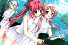 少女编织爱的画布图片