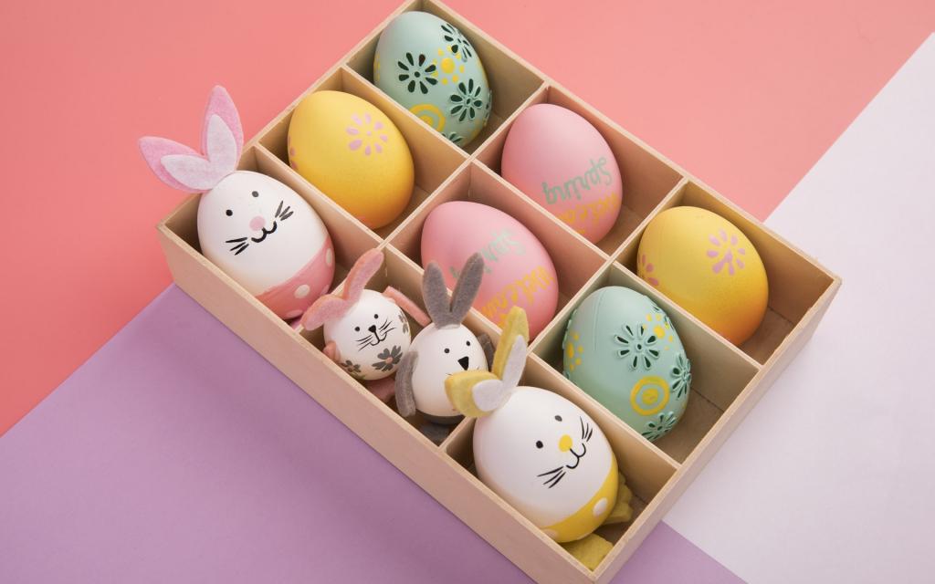 五彩缤纷的彩蛋静物写真