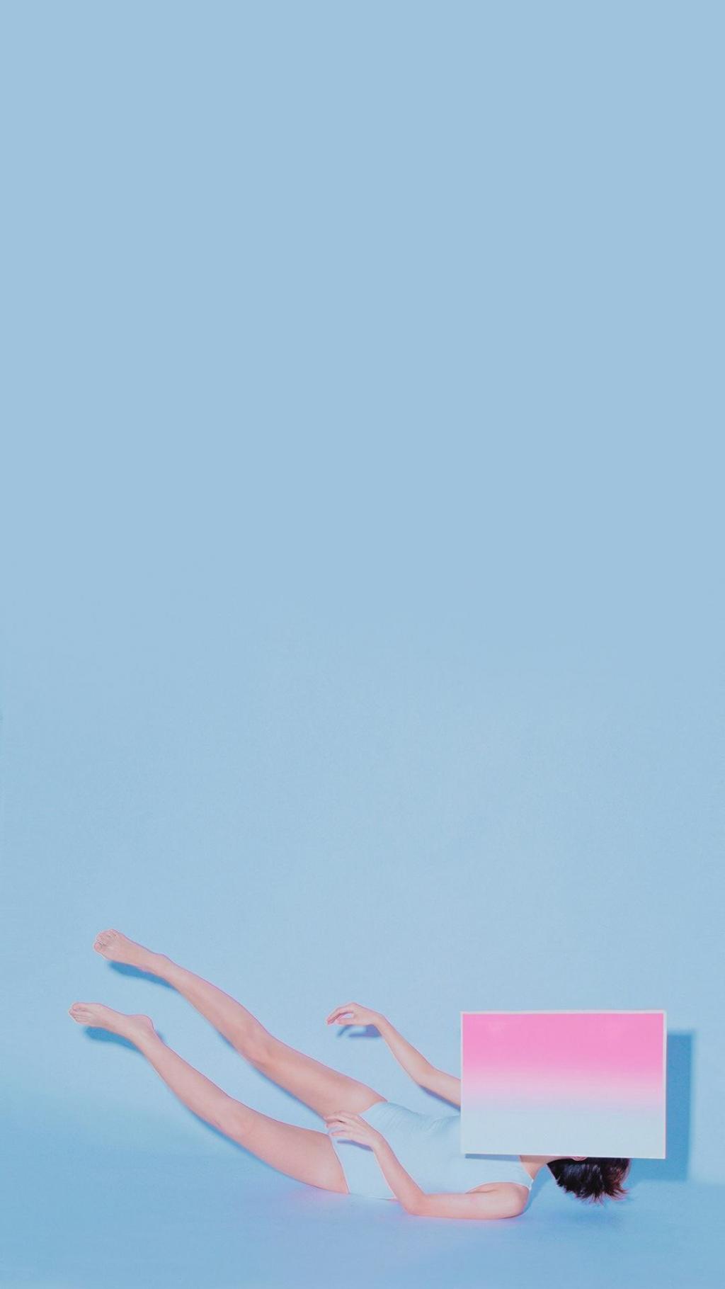 唯美蓝色调个性插画