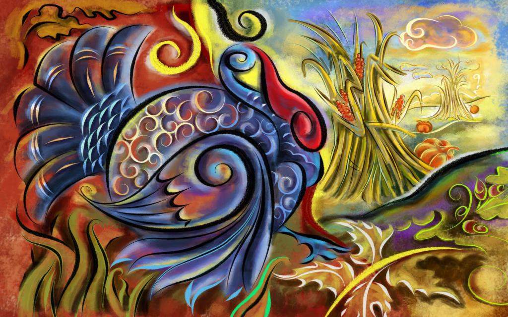 感恩节创意插画