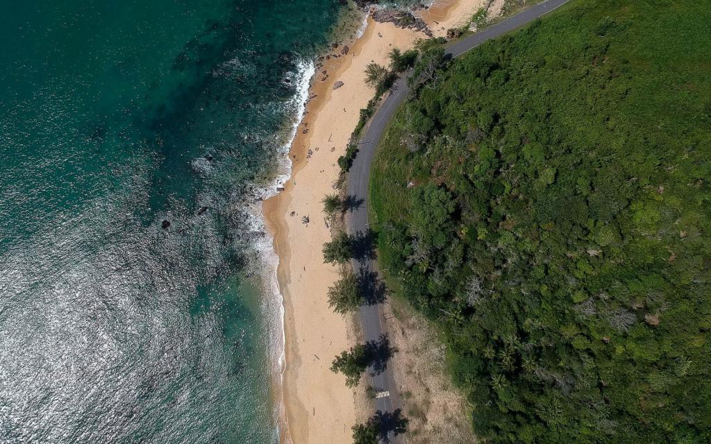 唯美航拍岛屿海岸