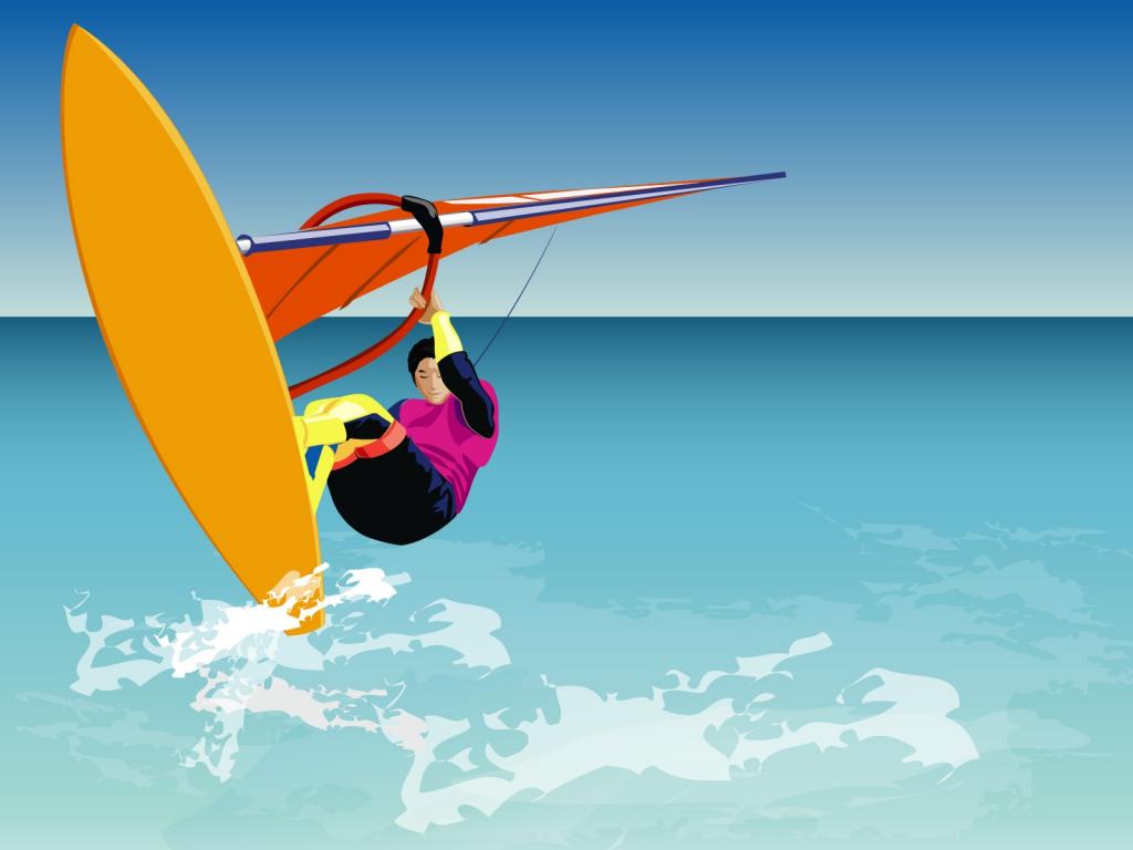 矢量海滩女孩运动写真