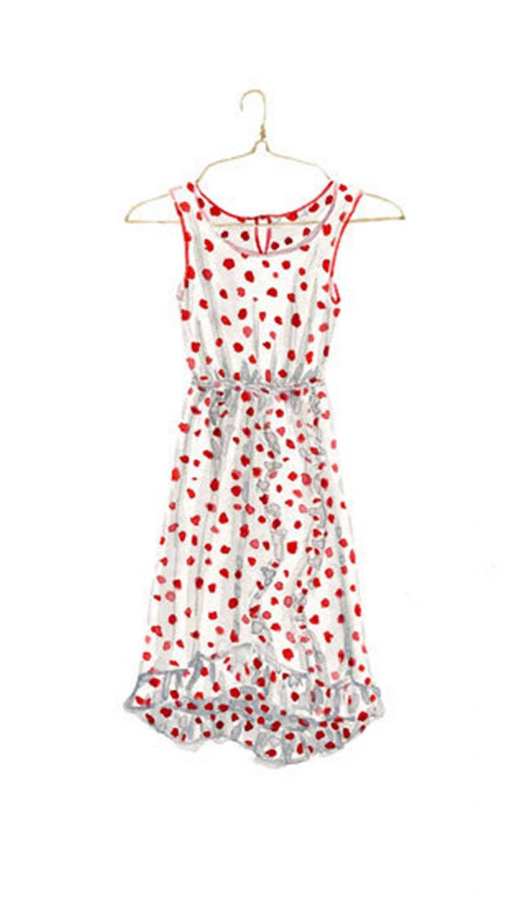 萌萌哒手绘裙子锁屏