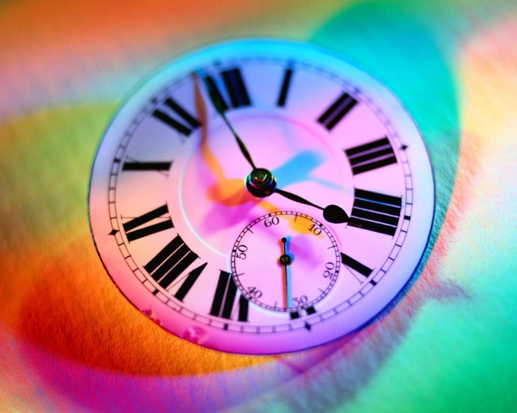 炫彩的时间钟表