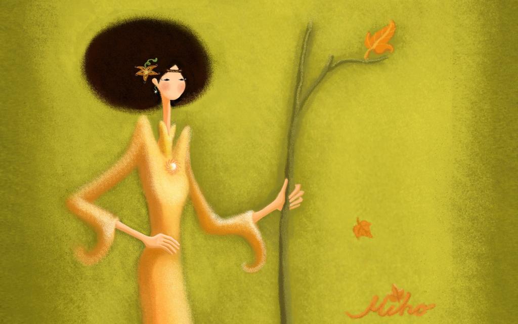 可爱手绘浪漫女孩