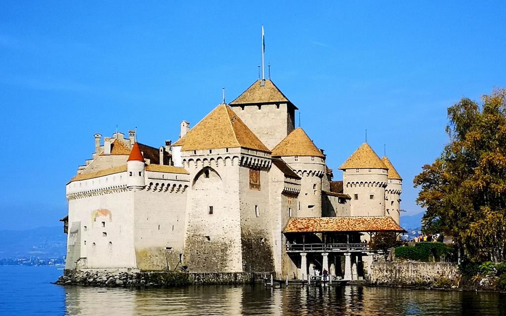 瑞士西庸城堡自然风景