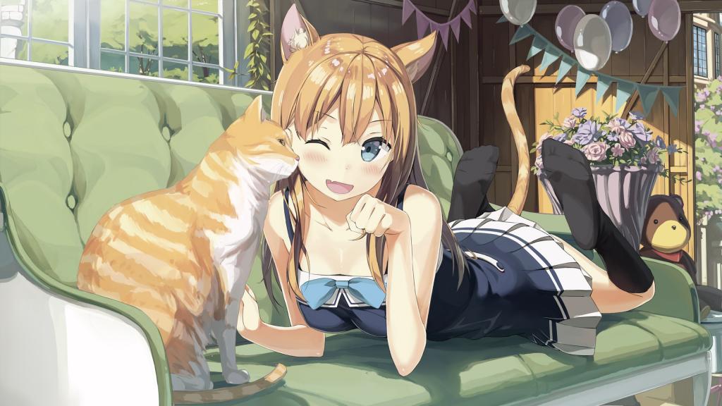 呆萌的猫少女动漫