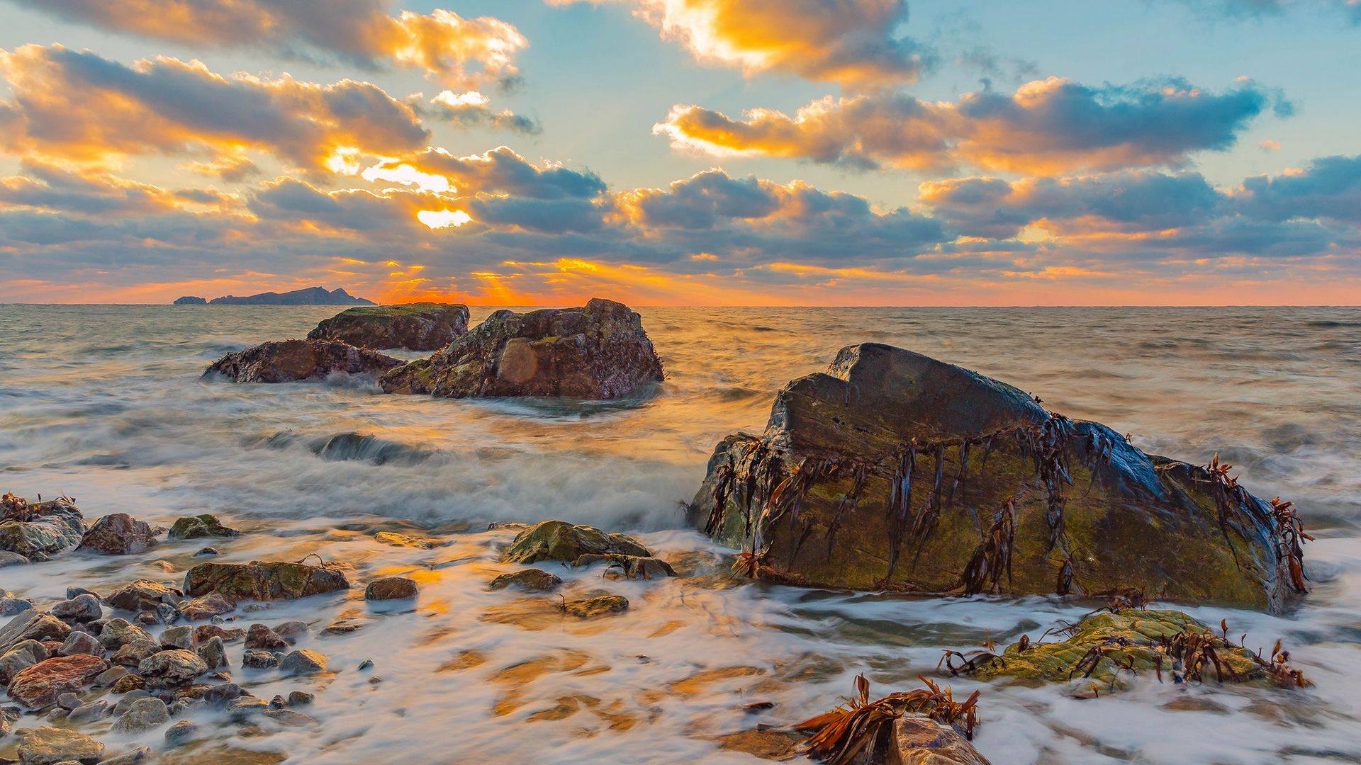 旅顺西湖嘴海边风景
